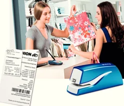 Elhäftare Leitz batteri WOW blå, 10ark