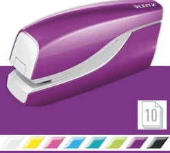 Elhäftare Leitz batteri WOW lila, 10ark