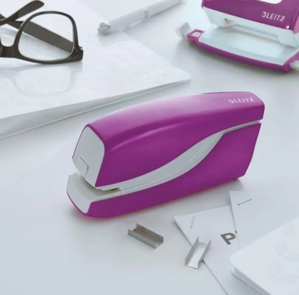 Elhäftare Leitz batteri WOW lila, 10ark
