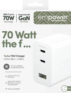 empower by PanzerGlass - Strömadapter - 70 watt - Strömmatning