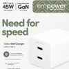 empower by PanzerGlass - Strömadapter - 45 Watt - Strömmatning