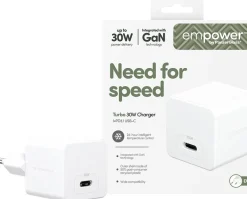 empower by PanzerGlass - Strömadapter - 30 Watt - Strömmatning