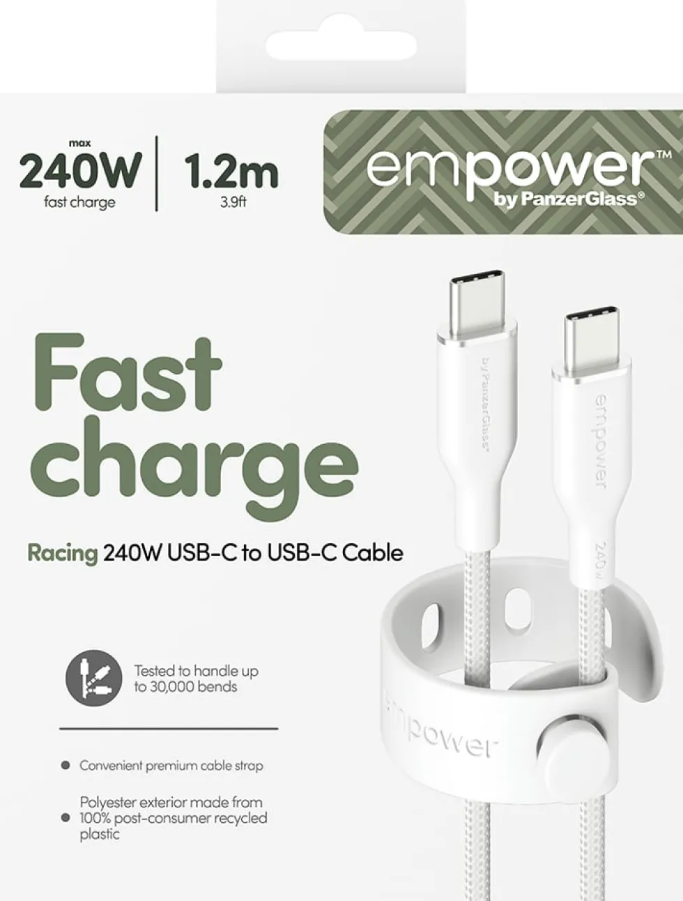 empower by PanzerGlass - USB-kabel - USB-C (hane) till USB-C