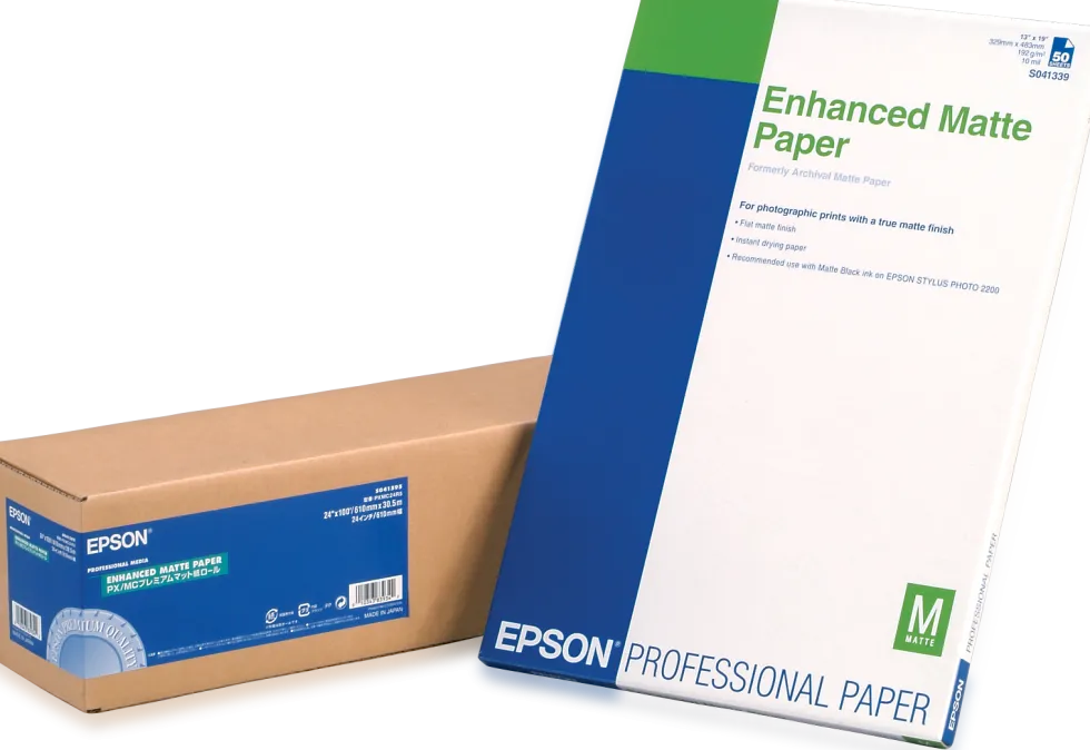 Enhanced mat paper rl 24''x100