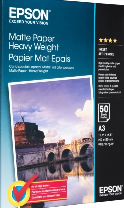 Epson - Matt - A3 (297 x 420 mm) - 167 g/m² - 50 ark papper