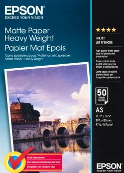 Epson - Matt - A3 (297 x 420 mm) - 167 g/m² - 50 ark papper