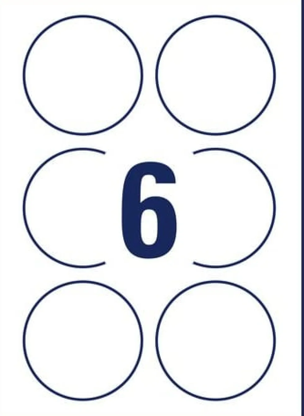 Etikett AVERY papper Ø80mm vit 60/fp