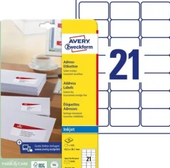 Etikett AVERY QD 63,5x38,1mm 525/fp
