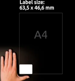 Etikett AVERY återv. 63,5x46,6mm 1800/fp