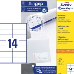 Etikett AVERY 105x41mm 1400/fp