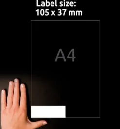 Etikett AVERY 105x37mm 3520/fp