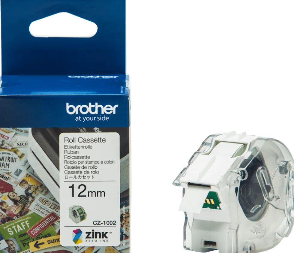 Etikett BROTHER CZ1002 12mm