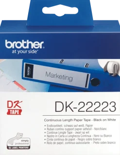 Etikett BROTHER DK22223 50mmx30,48m vit