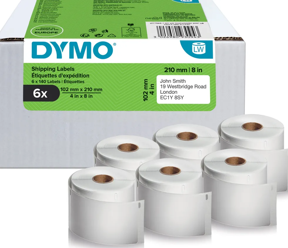 Etikett DYMO LW Frakt 102x210mm 6rl/krt