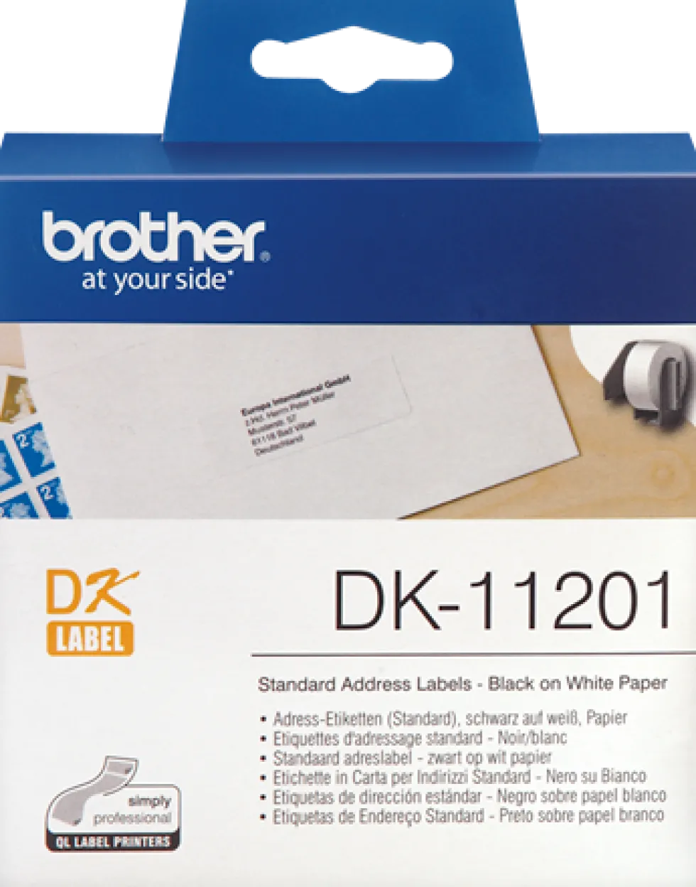 Etiketter BROTHER Adress Universal DK-11201, 90x29mm, 400/rl