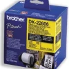 Etiketter BROTHER DK-22606 Gul löpande plastfilm, 62mm x 15,24m