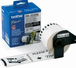 Etiketter BROTHER Löpande bred tejp DK-22205, 62mm x 30m
