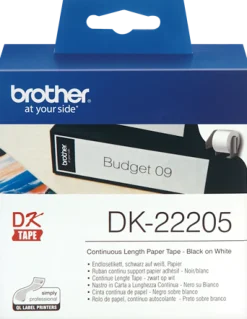 Etiketter BROTHER Löpande bred tejp DK-22205, 62mm x 30m