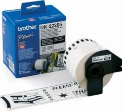 Etiketter BROTHER Löpande bred tejp DK-22205, 62mm x 30m