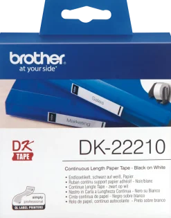Etiketter BROTHER Löpande tejp DK-22210, 29mm x 30,48m