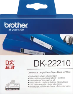 Etiketter BROTHER Löpande tejp DK-22210, 29mm x 30,48m