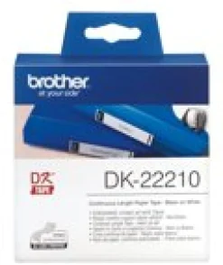 Etiketter BROTHER Löpande tejp DK-22210, 29mm x 30,48m