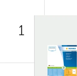 Etiketter HERMA Premium A3, 297x420mm, 1 per sida, 100/fp