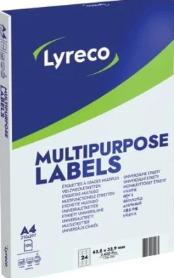 Etikett LYRECO 63,5x33,9mm 2400/fp