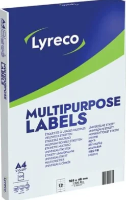 Etikett LYRECO 105x48mm 1200/fp
