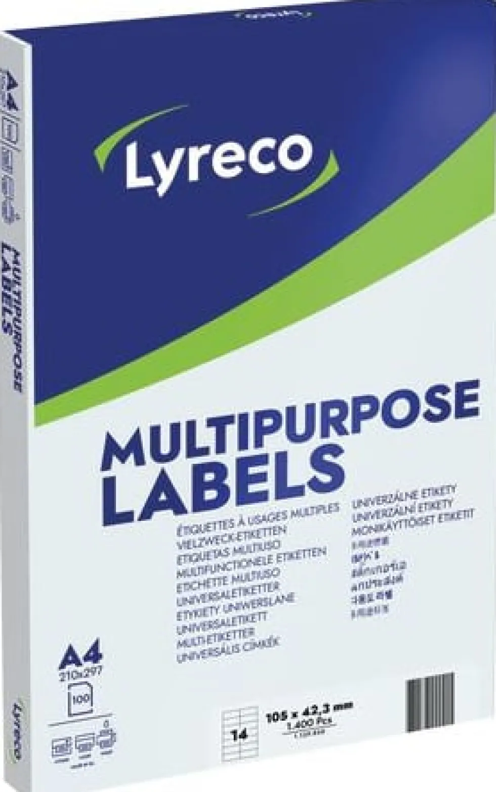 Etikett LYRECO 105x42,3mm 1400/fp