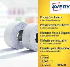 Etikett 26x12 G1 vit 10-rullar