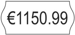 Etikett 26x12 G1 vit 10-rullar