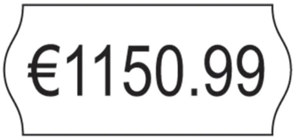 Etikett 26x12 G1 vit 10-rullar