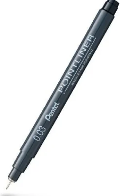 Fineliner PENTEL Pointliner 0,03mm svart