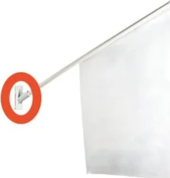 Flaggfäste för entreflagga vit