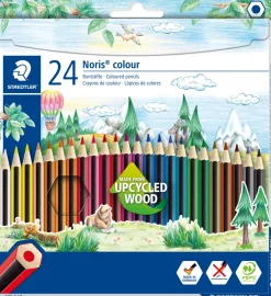 Färgblyertspenna Noris Upcycled Wood ass (24)
