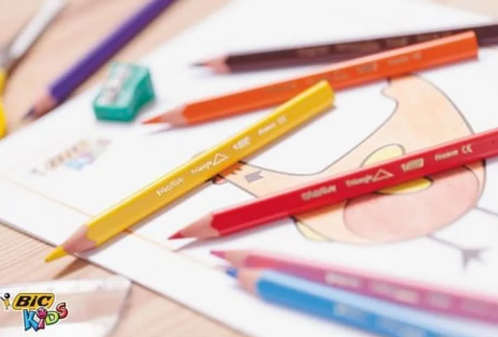 Färgpenna BIC Kids Evolution Triangel, 12 färger