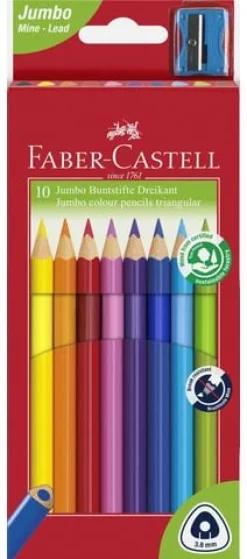 Färgpenna FABER CASTELL Triangular 10/fp