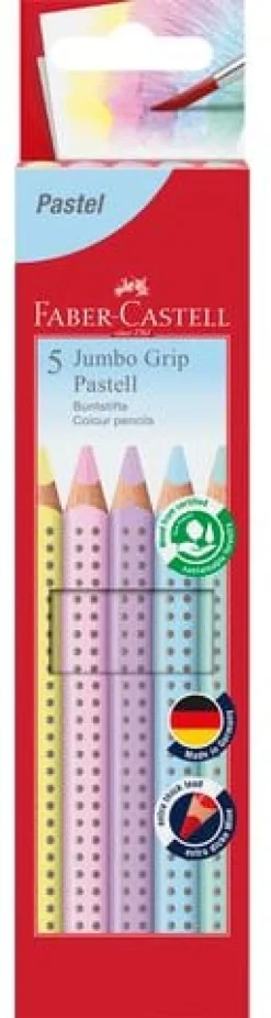Färgpenna FABER Jumbo Grip pastel 5/fp