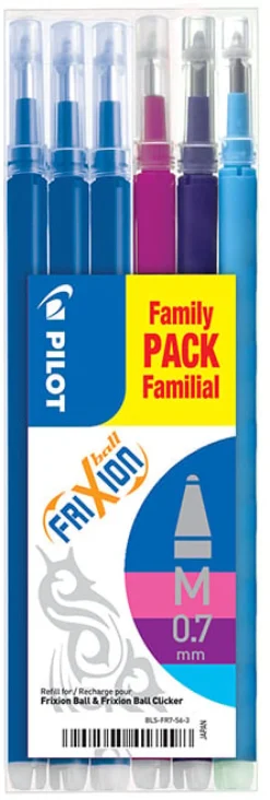 Frixion patron refillll 0,7 sorterade färger (6)