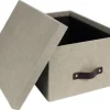 Förvaringsbox m.lock kartong Linne