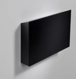 Förvaringsbox skrivtavla glas, svart/svart