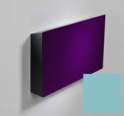 Förvaringsbox skrivtavla glas, Svart/Isblå