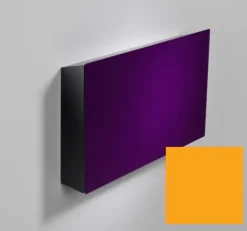 Förvaringsbox skrivtavla glas, Svart/Ljusorange