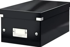 Förvaringslåda DVD Click & Store Svart, 206x147x352mm