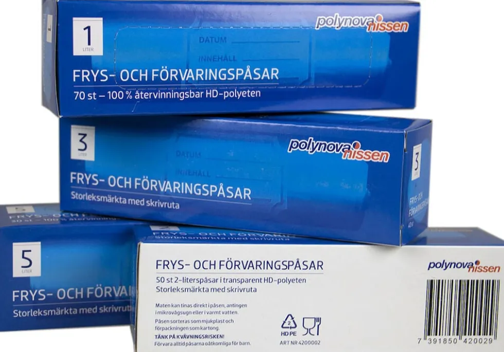 Fryspåse 5-liter, HD-polyeten, 30/rl
