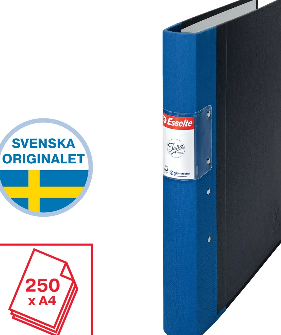 Gaffelpärm JOPA A4 Trärygg Blå, 40mm