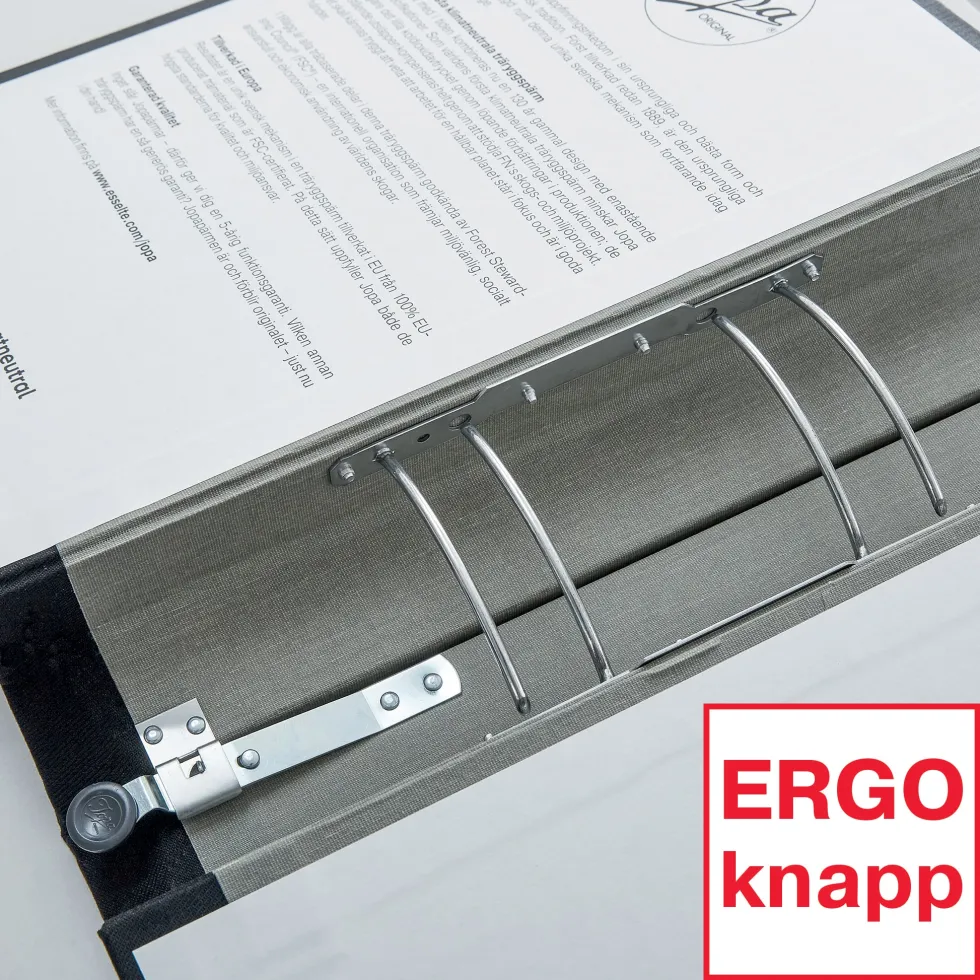 Gaffelpärm JOPA A4 Trärygg Svart, 60mm
