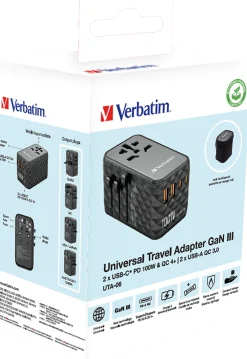 GaN III Universal Travel Adapter UTA-06 PD100W QC 4+