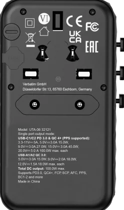 GaN III Universal Travel Adapter UTA-06 PD100W QC 4+